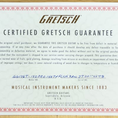 Gretsch G6136T-140 LTD 140th Double Platinum Falcon Two-Tone Stone Platinum/Pure Platinum JT22114278 image 7
