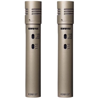 Shure KSM137 Small-Diaphragm Condenser Microphones, Stereo Matched Pair, KSM137/SL ST, Matched Pair image 1