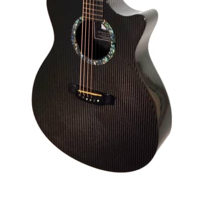 RainSong OM1000 Acoustic/Electric Guitar w/ OHSC – Used - Black image 8