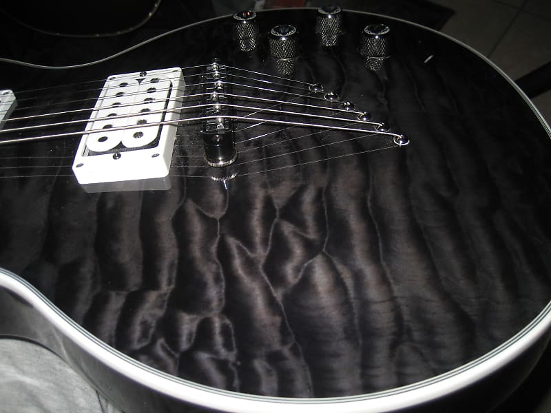 Samick JTR LN30 Linda Black Quilted Maple Les Paul~Rare~w