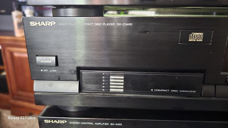 Vintage Sharp DX-C3400 Multi-Play Compact Disc Player 6 authentic Disc Magazine 1989