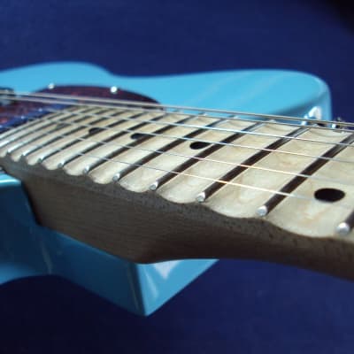 Scalloped J&D TL-cast, skyblue,564 mm  scale,playing a la Yngwie, Ritchie & Co! image 8