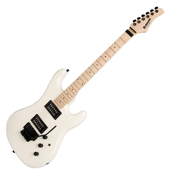 Kramer Pacer Classic FR Floyd Rose HH Pearl White Mahogany Maple  Stratocaster Strat Electric Guitar