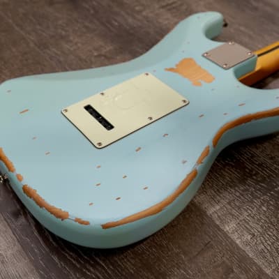 AIO S3 Left Handed Electric Guitar - Relic Sonic Blue (Maple Fingerboard) w/Gator Hard Case image 15