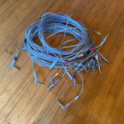 16pc Roland TD-20 OEM LABELED CLEAR - MDS 25 30 50 1/4" Cables Electronic Drums