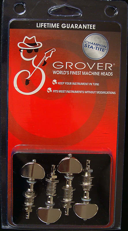 Grover 75B Champion Banjo Pegs - Nickel (4-pack)