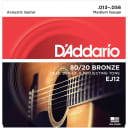 D'Addario 80/20 Bronze Medium Acoustic Guitar Strings (.013-.056)