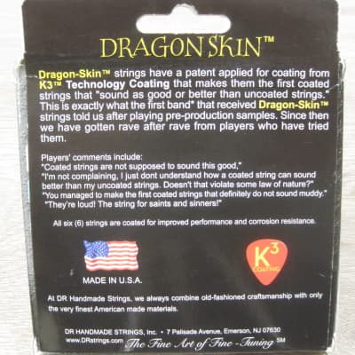 DR DSE-9 Dragon Skin K3 Coated 9-42 Electric Guitar Strings DSE9 - 2 Packs image 2