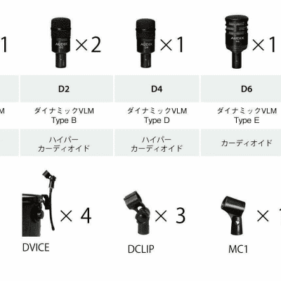 Audix Professional Drum Microphone Kit - 7 Piece - DP7 image 2