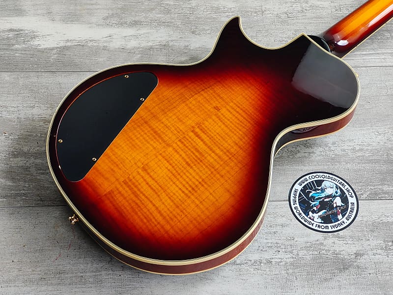1997 Burny Japan LS-135 Single Cutaway (Flamed Brown