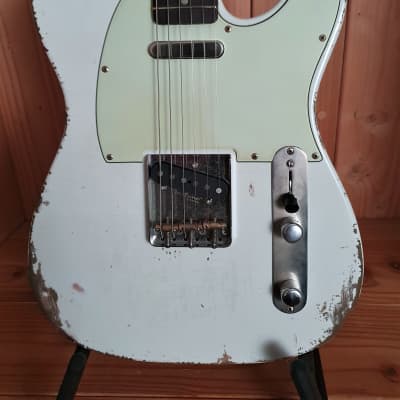 Kauffmann Guitars 63 T-Modell Aged Olympic White, Heavy Relic image 10