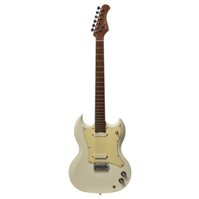 Bacchus BSM-STD/RSM-OWH Global Series Roasted Maple Electric Guitar,  Olympic White