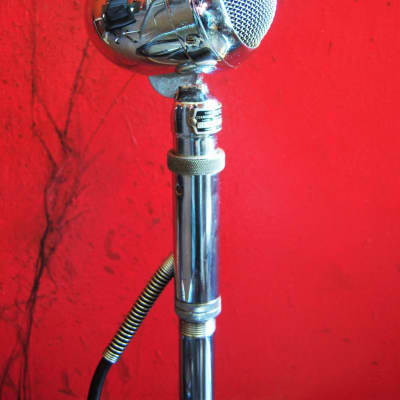 Vintage 1950's Astatic T-3 crystal "bullet" microphone High Z harp mic  w F-11 adapter REPAIR # 2 image 3