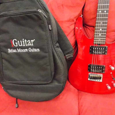 Brian Moore iM Synth Guitar W/Midi Pickups & Gig Bag Trans Red image 4