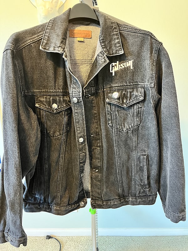 GIBSON sale NEW Custom Shop Denim Jacket W/ Huge Gibson Logo On The Back, XL