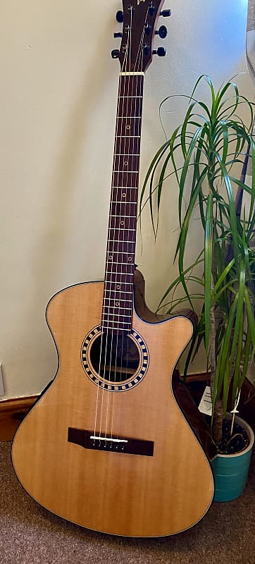 Andrew White EOS 112 Natural electro-acoustic guitar with gig bag image 1