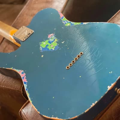 Fender Custom Shop Telecaster NAMM Limited 60s HS Heavy Relic Lake Placid Blue over Blue Floral 2016 image 5