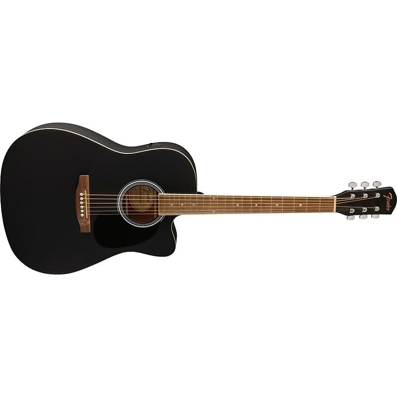 Fender FA-25CE Dreadnought Acoustic Guitar, Black | Reverb