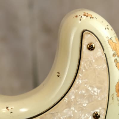 Alnus Bass Luthier made Precision Bass - Aged Olympic White image 5