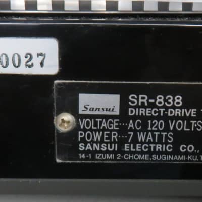 SANSUI SR-838 TURNTABLE DIRECT DRIVE QUARTZ MANUAL WORKS PERFECT SERVICED image 12