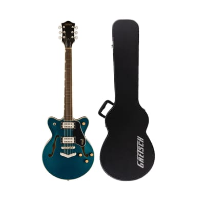 Gretsch G2622LH Streamliner Center Block 6 String Left Handed Electric Guitar Gunmetal Bundle with Protective Hardshell Case Reverb