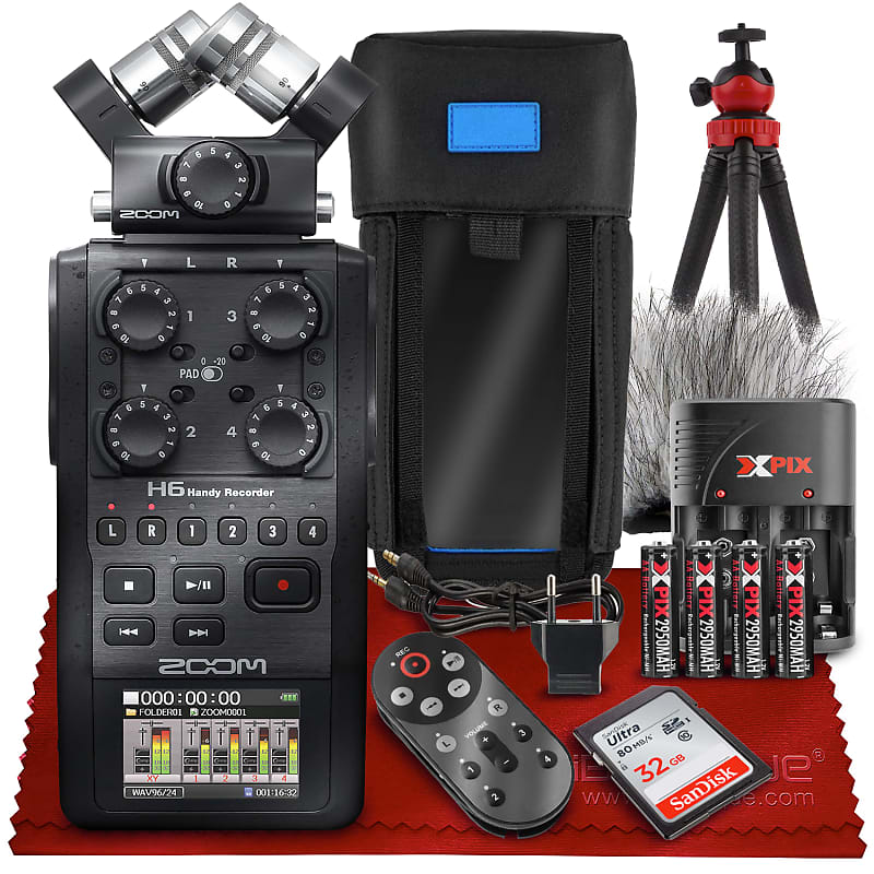 Zoom H6 Black 6-Input / 6-Track Portable Handy Recorder with