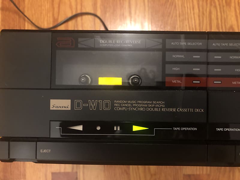 サンスイ　ダブルカセットデッキ　D-W10 Yahoo!オークション - SANSUI サンスイ D-W10 カセットデッキ