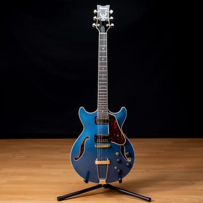 Ibanez AMH90 AM  Expressionist Semi-Hollow Electric Guitar - Prussian Blue Metallic SN 22020977 image 2