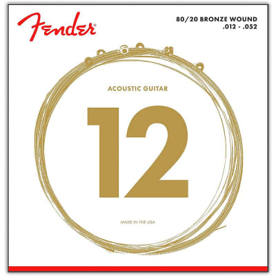 Fender 70L 80/20 Bronze Acoustic Strings - Light image 1