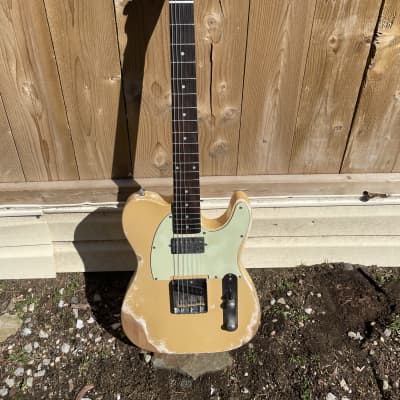 Gepettos Guild  T style guitar  2021 Vintage Butterscotch blonde image 2