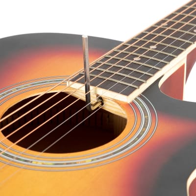 Glarry GT501 40 Inch Cutaway Auditorium Acoustic Guitar Matte Spruce Front Folk Sunset image 3