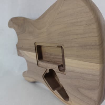 Unfinished Walnut HSS guitar body - fits Fender Strat Stratocaster neck Floyd Rose J1619 image 4