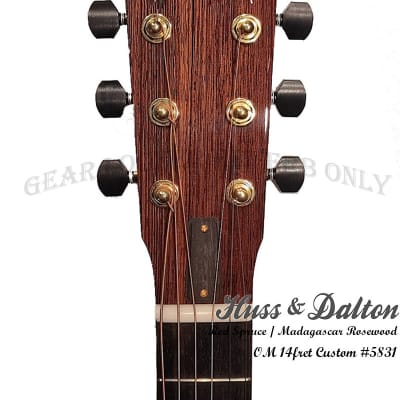 Huss & Dalton OM 14-fret Custom Red Spruce & Madagascar Rosewood handcrafted guitar 5831 image 10