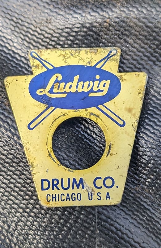 Ludwig Transition Badge 1958 1959 - Gold | Reverb