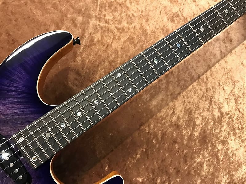 T's Guitars DST-24 Custom SSH 'Waterfall Burl Top & Honduras Mahogany Body'  -Dark Blueberry- [GSB019] 2022