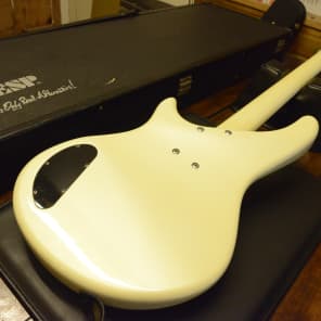 ESP Vintage Custom Shop Horizon Bass premium Japanese MIJ Pearl White Precision Jazz PJ pickup image 13