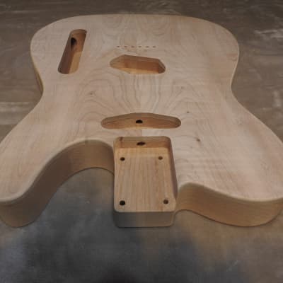 Unfinished Telecaster 2 Piece Alder Body Book Matched Flame Maple Top Std Tele Pup Route 3lbs 6oz image 7