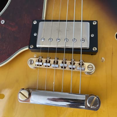 2008 Epiphone Sheraton II Left Handed Vintage Sunburst Semi-Hollow Body Electric Guitar Lefty LH MIK image 8