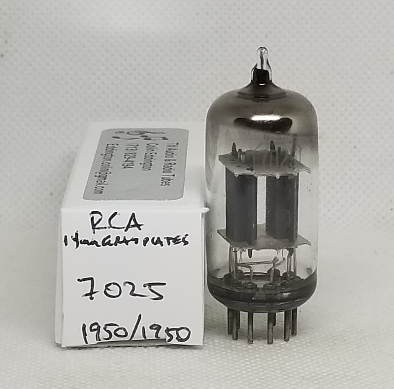 RCA 7025 Gray Plate Perfectly Balanced Single NOS ECC83