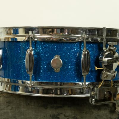 1960s Rogers Swingtime Blue Sparkle Pearl Drum Set image 23