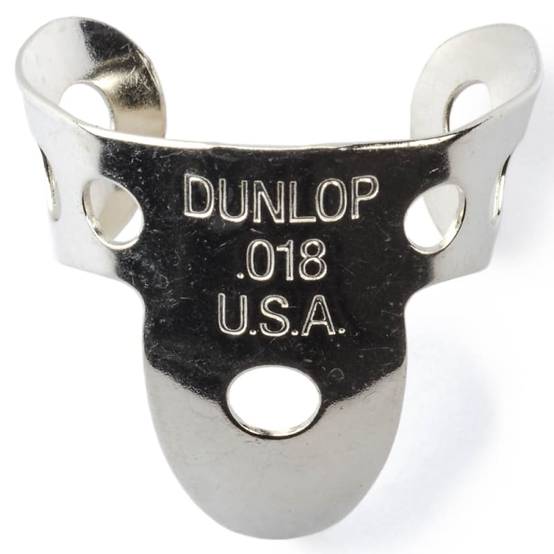 Dunlop 33P018 Nickel Silver .018mm Finger/Thumbpicks (5-Pack) image 1