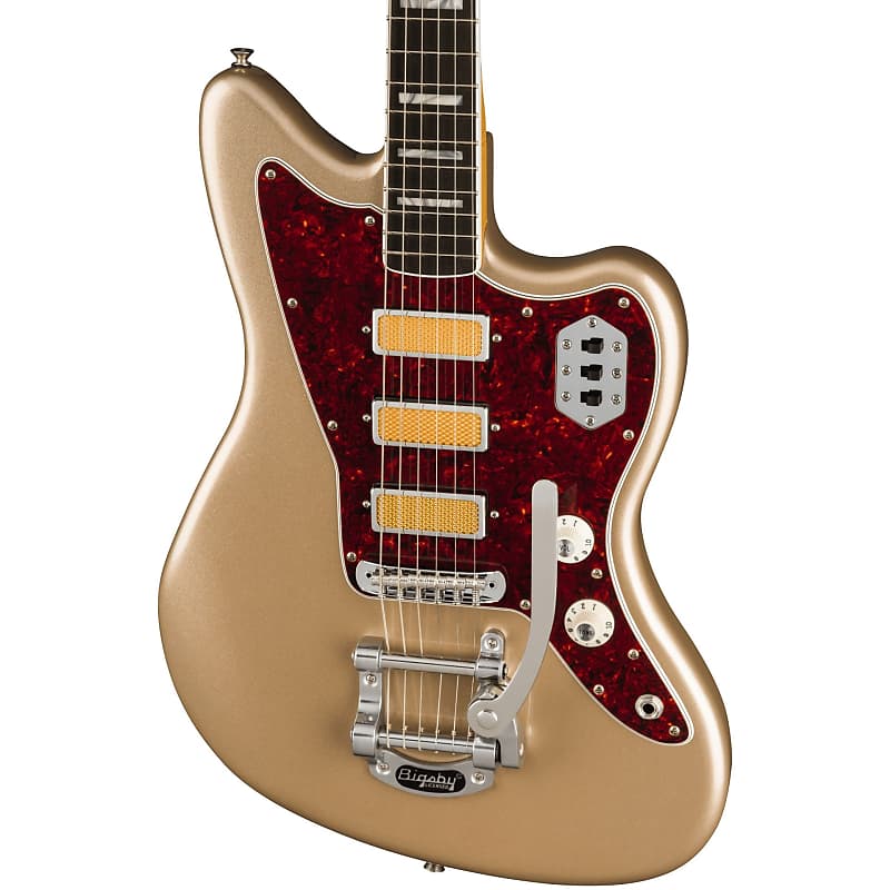 Fender Gold Foil Jazzmaster Ebony Fingerboard, Shoreline Reverb