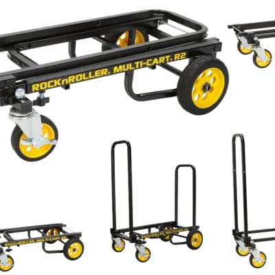 Rock-N-Roller R2RT Micro 8-in-1 Folding Multi-Cart - Telescopes 26" To 39", 350 Lb Capacity, Hand Truck/Dolly/Platform Cart