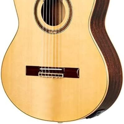 Ortega Guitars 6 String Performer Series Solid Top Slim Neck Acoustic-Electric Nylon Classical Guitar w/Bag, Right (RCE138SN) image 3