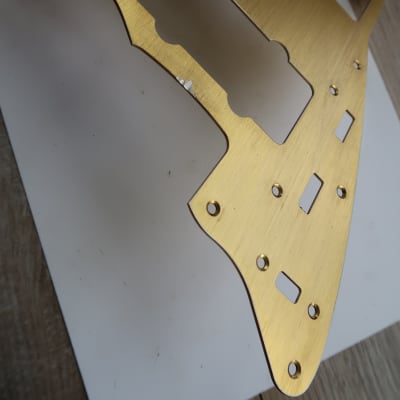 58 - 60   Fender Jazzmaster  pickguard USA Hole pattern Relic / Aged  Gold Anodized   Aluminum 59 RI image 13