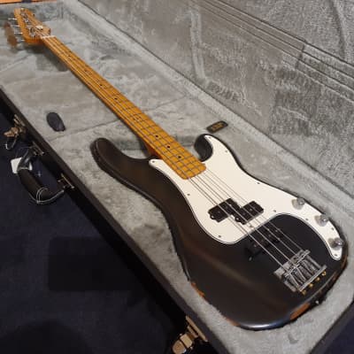 ESP E-II vintage precision bass PJ Maple fretboard black image 1