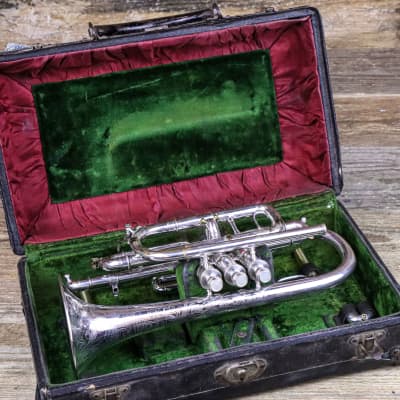 Bohland and Fuchs Cornet / Harwood Special for J.W. Jenkins early 1900's Silverplate image 8