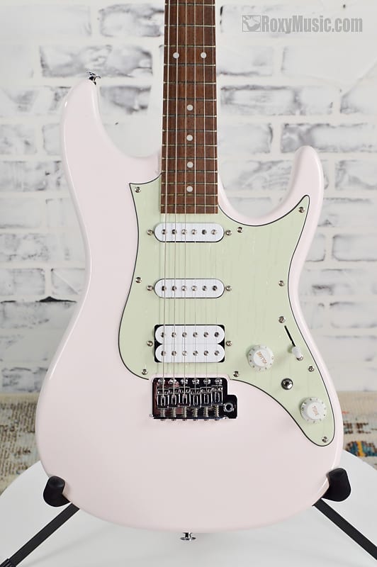 Pastel electric store guitar