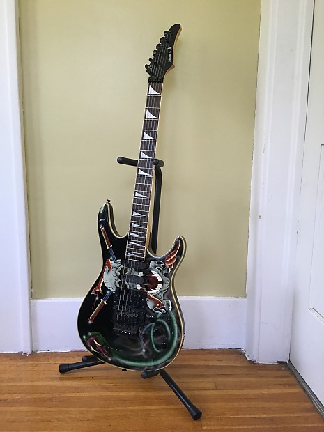 Samick Snakes And Skull George Lynch 1980's Carved Graphic