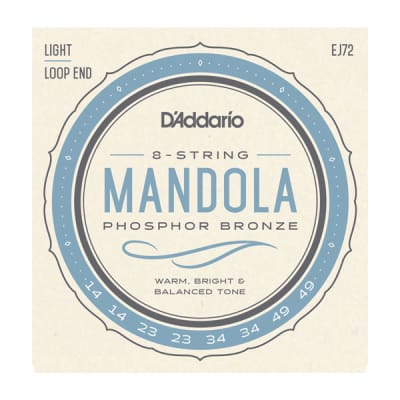 D'Addario EJ72 Phosphor Bronze Mandola Strings, Light, 14-49 image 1